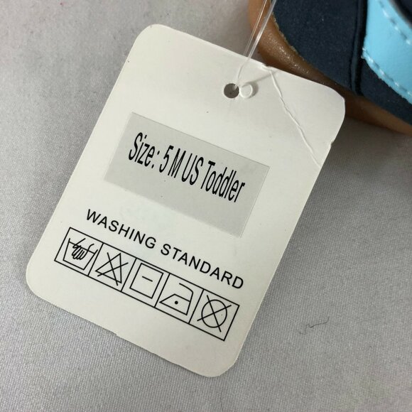 Toddler Boys Sneakers Slip On Faux Leather Navy Blue US Size 5 - Picture 6 of 6